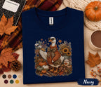 Cute Fall Goose Shirt, Autumn Goose Sweater Tee, Cozy Pumpkin Goose Shirt, Sunflower Harvest Fall Shirt, Thanksgiving Gift for Her