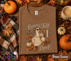 Leaves Fall I Don't Shirt, Funny Goose Fall Shirt, Autumn Goose Sweatshirt, Cozy Pumpkin Spice Coffee Tee, Cute Fall Goose Gift for Women
