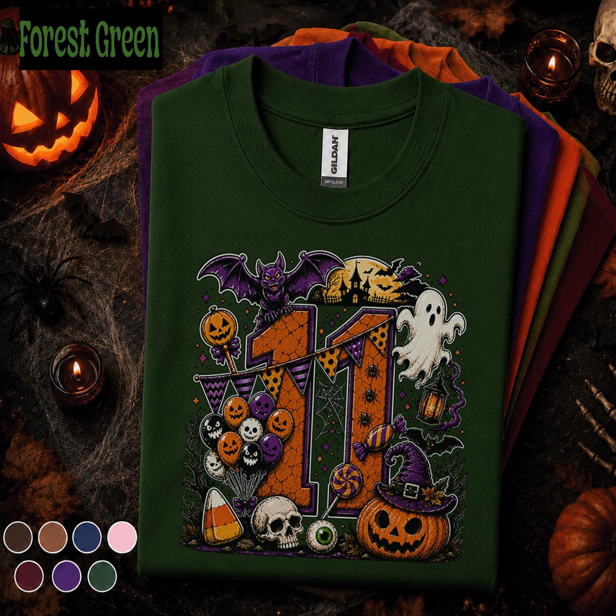 Letter M Halloween Shirt, Spooky Initial M Tee, Personalized Style Halloween T Shirt, Ghost Pumpkin Witch, Monogram Fall Gift