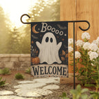 Ghost Halloween Garden Flag, Boo Welcome Yard Decor, Cute Spooky Pumpkin Bat Flag, Vintage Orange Black Autumn Outdoor Porch Decoration
