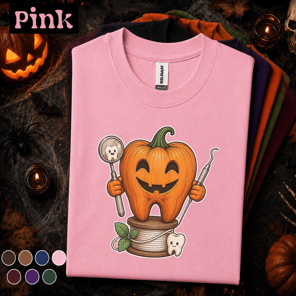 Pumpkin Tooth Halloween Shirt, Dental Hygienist Tee, Dentist Halloween Gift, Dental Assistant Shirt, Cute Spooky Dental Office T-Shirt