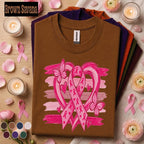 Breast Cancer Awareness Shirt, Pink Ribbon Butterfly Tee, Pink Heart Awareness Shirt, October Pink Out Breast Cancer Support Gift for Women