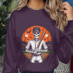 Skeleton Baseball Halloween Shirt, Spooky Sports Fan Tee, Halloween Baseball Player, Haunted Ball Game Shirt, Baseball Halloween Sweatshirt