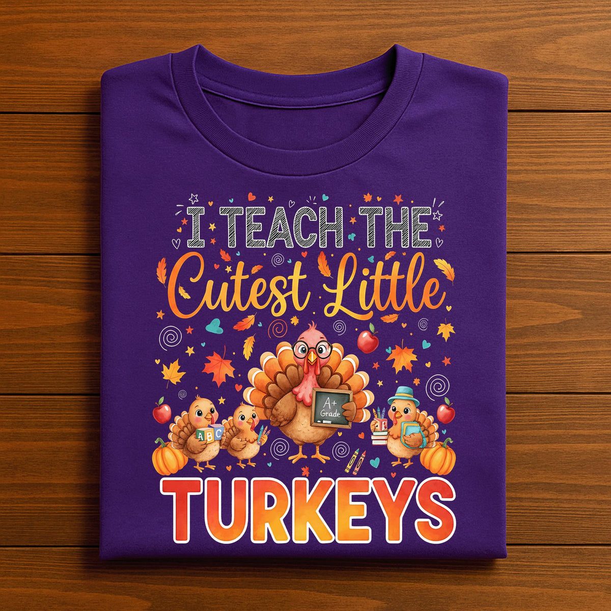 I Teach the Cutest Little Turkeys Shirt, Fall Teacher Thanksgiving Shirt, Thanksgiving Teacher Tee, Gift Teacher Thanksgiving Sweatshirt