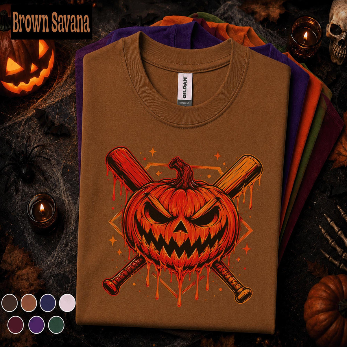 Drip Halloween Baseball Shirt, Scary Pumpkin Baseball Tee, Jack O Lantern Sports Shirt, Spooky Game Day Top, Baseball Halloween Gift