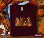 Cute Fall Cats Shirt, Autumn Kitten Pumpkin Tee, Cozy Thanksgiving Cat Lover Gift, Pumpkin Spice Season Unisex T-Shirt