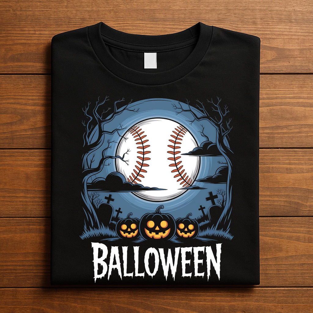 Balloween Shirt, Pumpkin Baseball Halloween Shirt