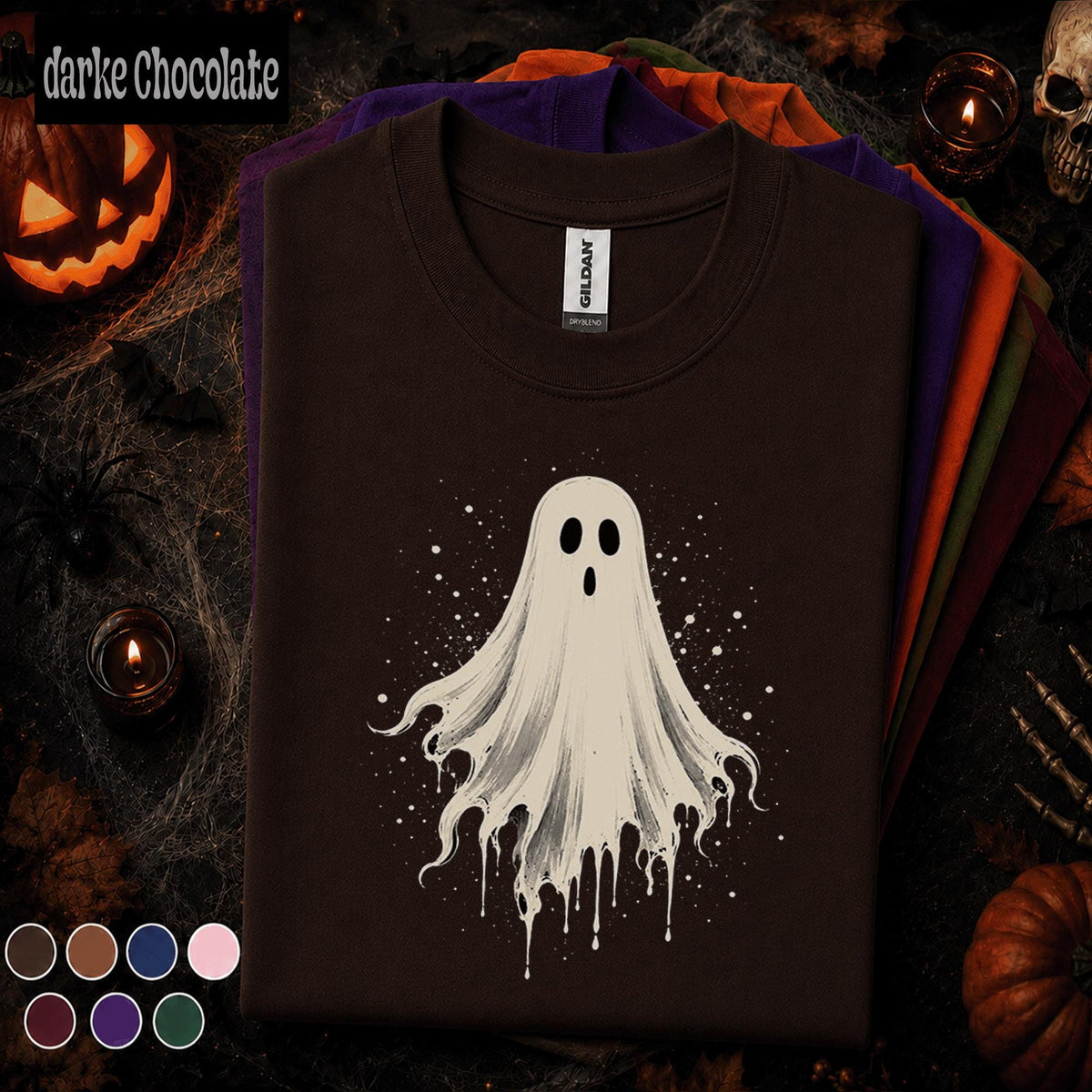 Halloween Ghost Shirt, Spooky Season T Shirt, Cute Ghost Tee, Vintage Halloween Tee, Fall Pumpkin Party Shirt, Unisex Gift Tee