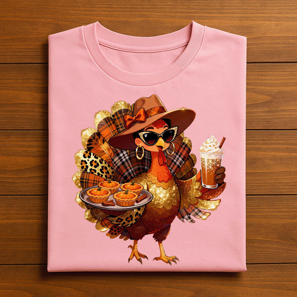 Women Turkey Shirt Cute Thanksgiving Shirt For Women, Cute Fall Outfit Pumpkin Spice and Pies for Autumn Vibes