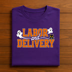 Labor and Delivery Nurse Shirt Cute Pumpkins Fall NICU Halloween Maternity OB Nurse Gift Hospital Staff Tee Baby Feet Autumn Costume Top