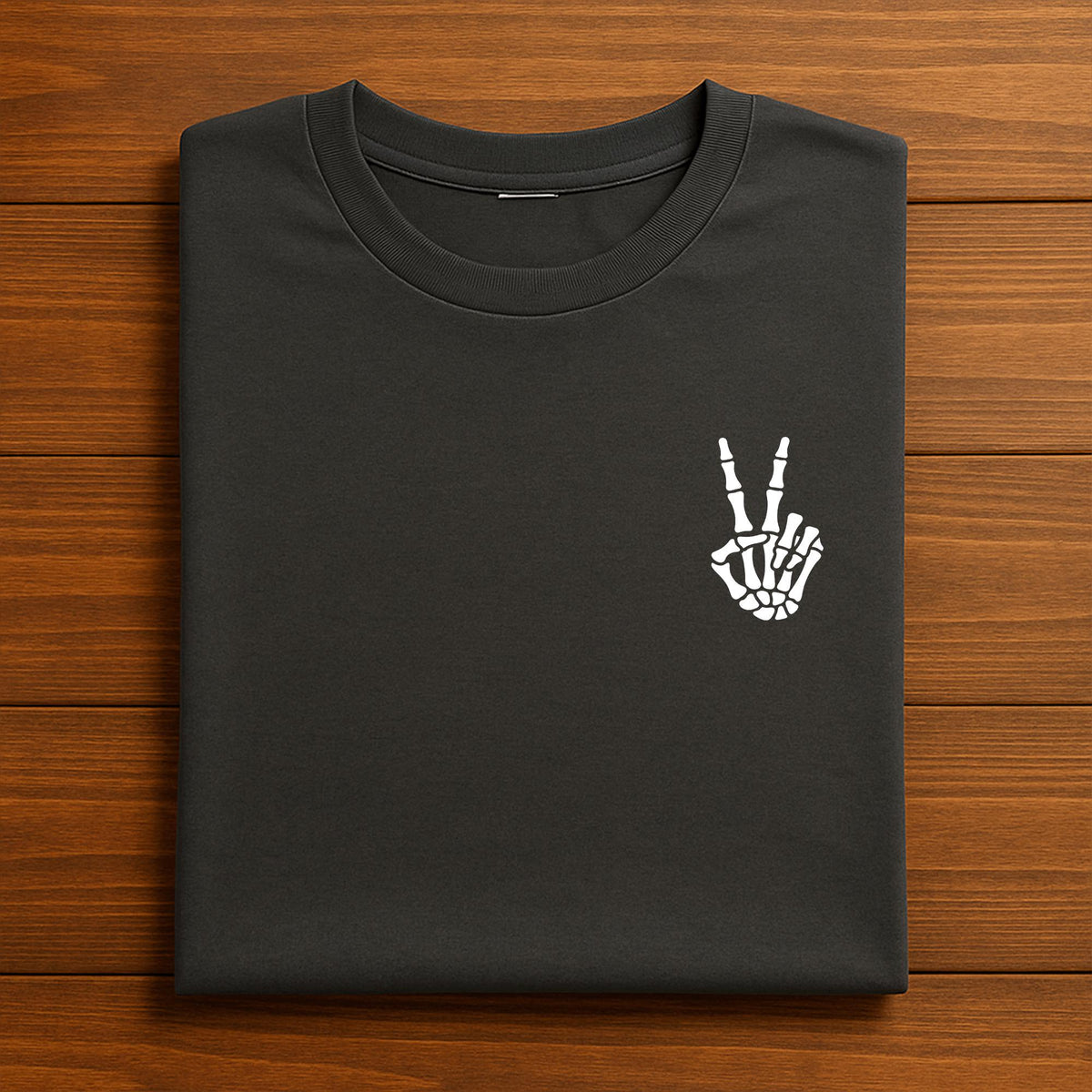 Skeleton Peace Hand Shirt, Halloween Skeleton Tee, Funny Bone Peace Sign Sweatshirt, Spooky Hand Sign T-Shirt, gift Halloween shirt