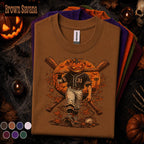 Halloween Baseball Shirt, Pumpkin Head Player Tee, Spooky Baseball Game Day Shirt, Jack O Lantern Sports Gift, Fall Baseball Fan Tee