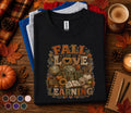Fall in Love with Learning Shirt, Autumn Teacher Pumpkin Tee