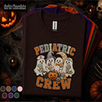 Pediatric Crew Halloween Shirt, Cute Ghost Nurse Tee, Pediatric Nurse Gift, Spooky Healthcare Shirt, Kids Nurse Fall Nursing T-Shirt
