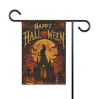 Black Cat Halloween Garden Flag, Gothic Full Moon Yard Decor, Happy Halloween Pumpkin Flag, Vintage Spooky Outdoor Porch Decoration