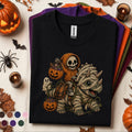 Cute Mummy Dinosaur Halloween Shirt, Skeleton Tee