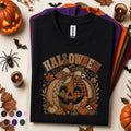 Halloween Patchwork Pumpkin Shirt, Cute Jack O Lantern Tee