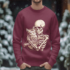 Skeleton Cat Shirt, Cute Spooky Skeleton Hug Cat Halloween Tee, Haunted Skeleton Costume, Cat Halloween Shirt, Halloween Cat Sweatshirt Gift