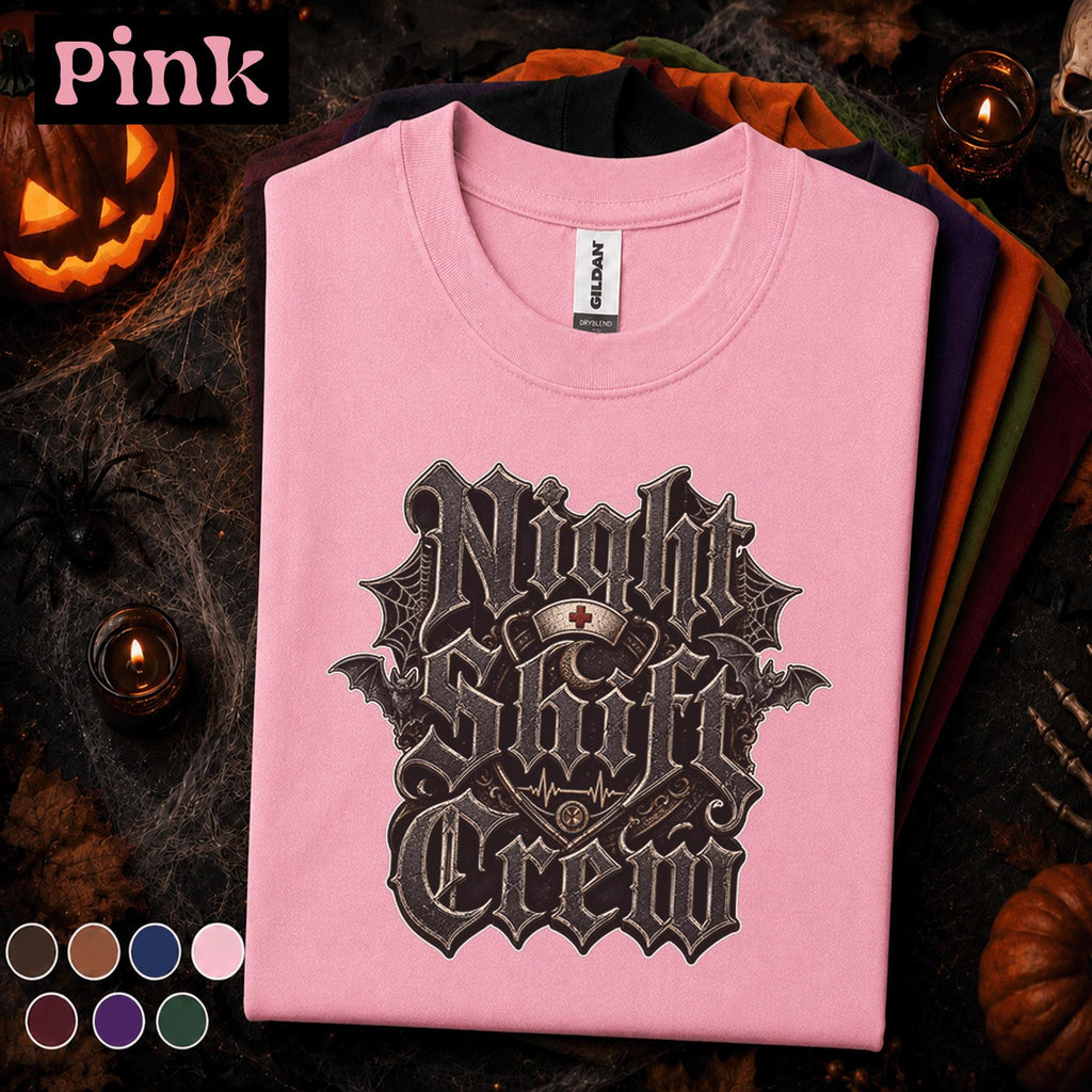 Night Shift Crew Halloween Shirt, Gothic Nurse Tee, Spooky Healthcare Worker Gift, ER Nurse Halloween T Shirt, Medical Staff Costume