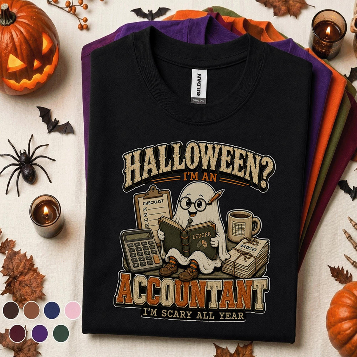 Halloween Accountant Shirt, Funny Ghost Accounting Tee
