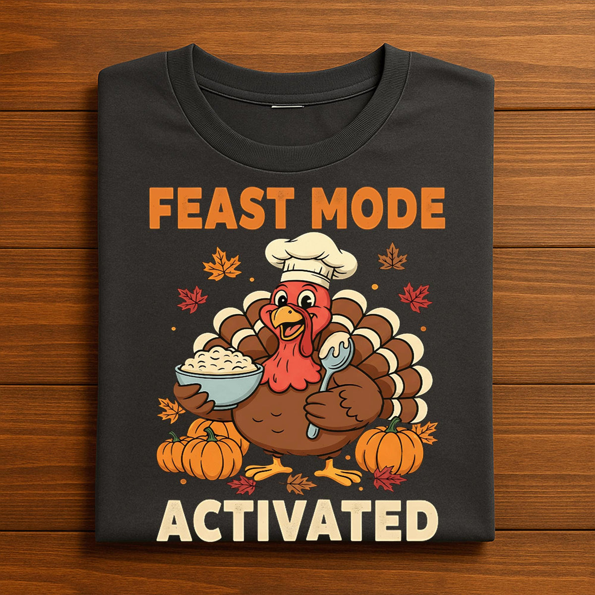 Feast Mode Activated Turkey Shirt Funny Thanksgiving Humor Tee Family Autumn Dinner Fall Feast Cute Turkey, Gift Thanksgiving Sweatshirt