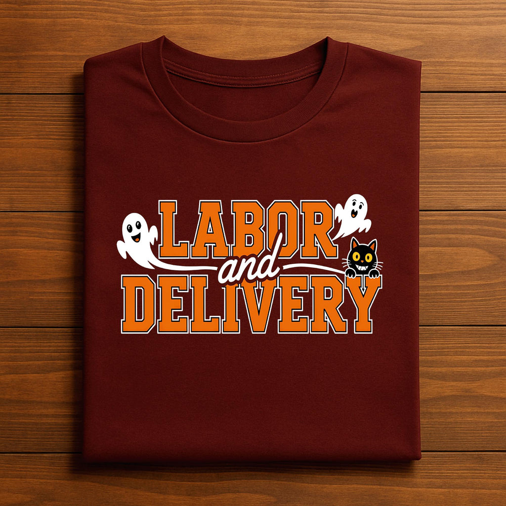 Labor and Delivery Nurse Shirt Cute Pumpkins Fall NICU Halloween Maternity OB Nurse Gift Hospital Staff Tee Baby Feet...