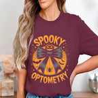 Spooky Optometry Shirt, Optician Halloween Pumpkin Bow Doctor Tee, Cute Optometrist Halloween Costume Shirt For Eye Care Workers Sweatshirt