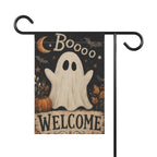 Ghost Halloween Garden Flag, Boo Welcome Yard Decor, Cute Spooky Pumpkin Bat Flag, Vintage Orange Black Autumn Outdoor Porch Decoration