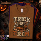 Trick or Trim Halloween Hairdresser Shirt, Funny Ghost Hairstylist Tee, Spooky Salon Gift, Pumpkin Barber Shirt, Fall Stylist Tee