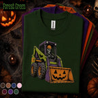 Skeleton Construction Halloween Shirt, Skid Steer Pumpkin Tee, Heavy Equipment T Shirt, Spooky Construction Worker Gift, Halloween Top