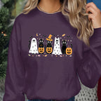Halloween Cats Shirt Ghost Cat Witch Cat Pumpkins, Cute Spooky Cat Lover Tee, Ghost Cat Halloween Shirt, Ghost Cats Halloween Sweatshirt