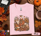 Cute Fall Goose Shirt, Autumn Goose Sweater Tee, Cozy Pumpkin Goose Shirt, Sunflower Harvest Fall Shirt, Thanksgiving Gift for Her