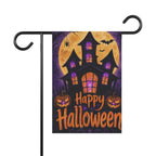 Halloween Garden Flag, Haunted House Yard Decor, Spooky Pumpkin Outdoor Flag, Full Moon Witchy Porch Decoration, Fall Home Accent Decor