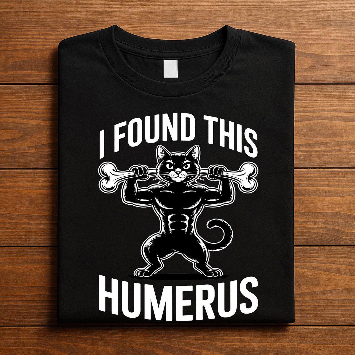 I Found This Humerus Shirt, Funny Halloween Cat Gym Tee