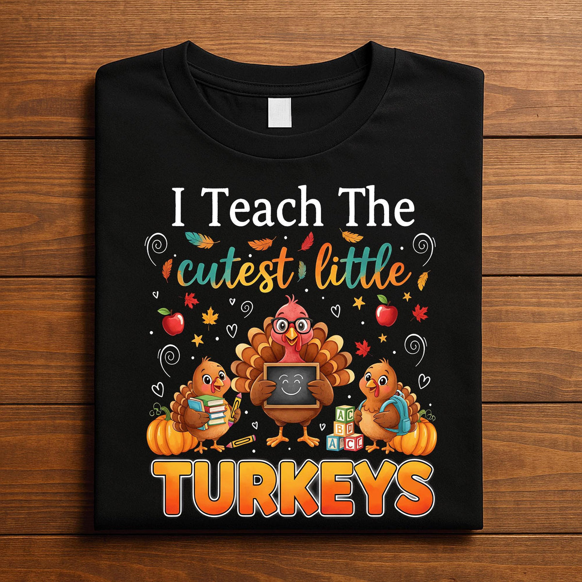 Thanksgiving Teacher Turkey Tee I Teach The Cutest Little Turkeys Fall, Autumn Teacher Thanksgiving, Gift Teacher Thanksgiving Sweatshirt