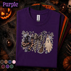 Witchy Ghost Halloween Shirt, Spooky Season T Shirt, Checkered Bow Tee, Witch Hat Broom Shirt, Cute Coquette Halloween Gift
