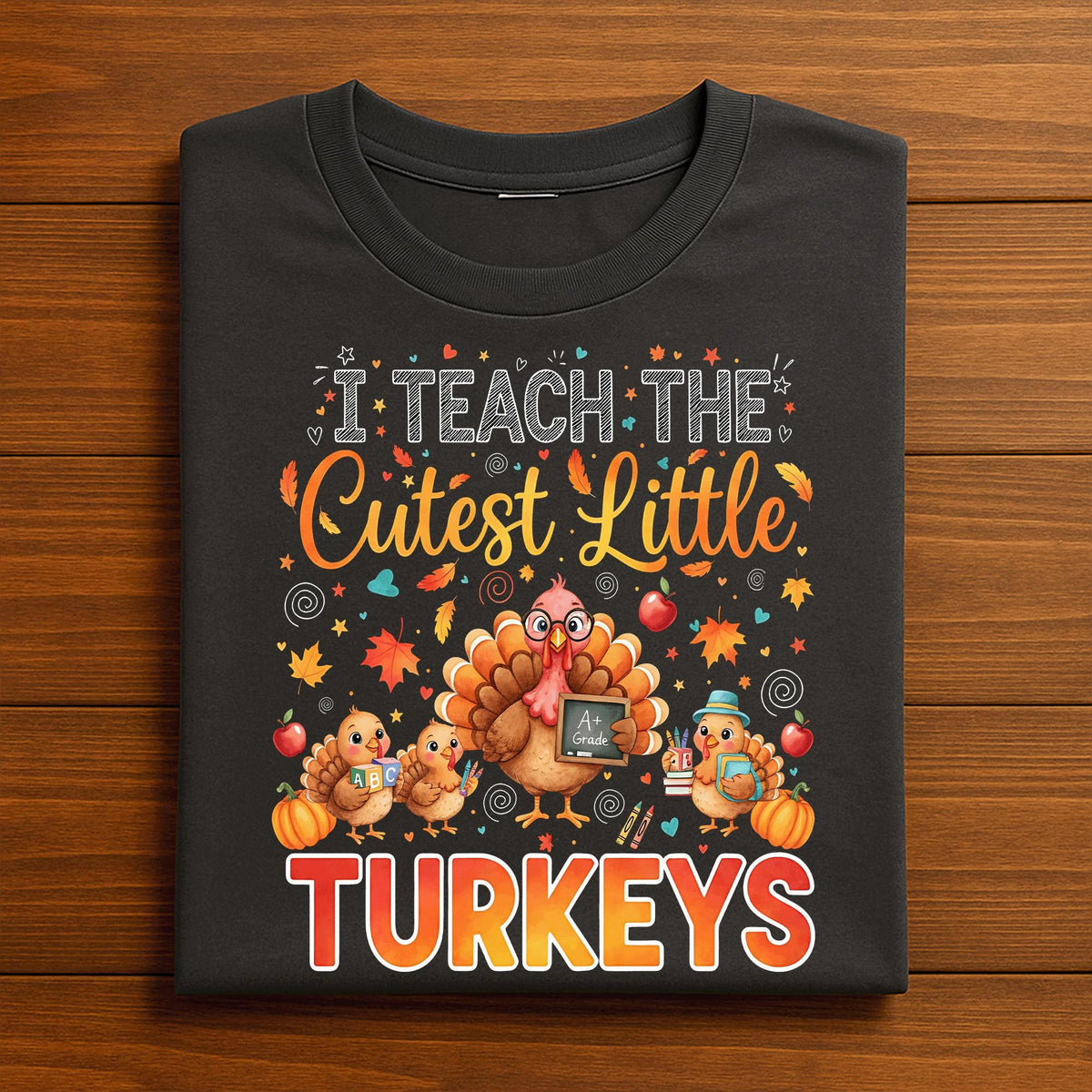 I Teach the Cutest Little Turkeys Shirt, Fall Teacher Thanksgiving Shirt, Thanksgiving Teacher Tee, Gift Teacher Thanksgiving Sweatshirt
