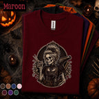Skeleton Hairdresser Halloween Shirt, Gothic Hairstylist Tee, Spooky Salon Gift, Hair Stylist Halloween T-Shirt, Barber Cosmetology Tee