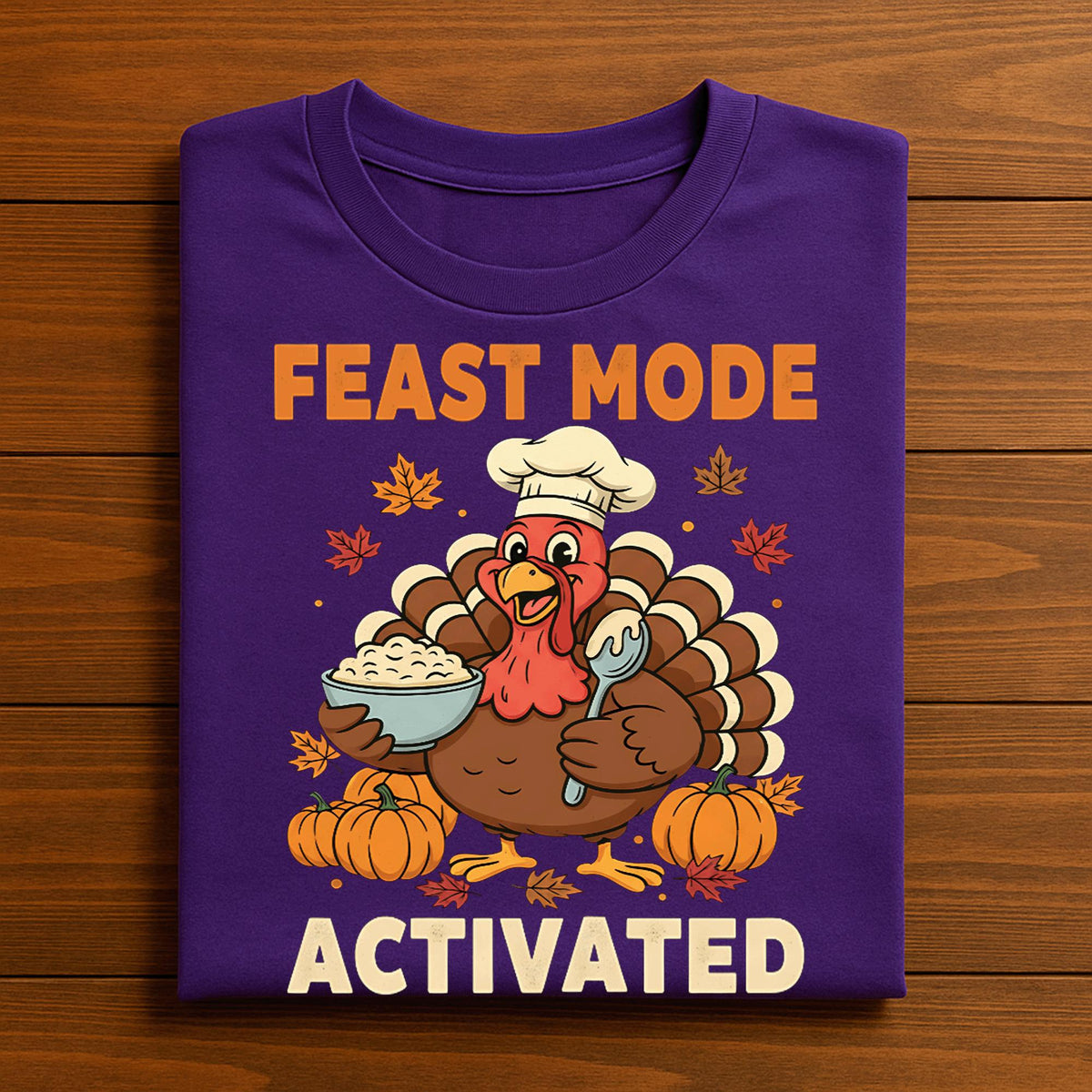 Feast Mode Activated Turkey Shirt Funny Thanksgiving Humor Tee Family Autumn Dinner Fall Feast Cute Turkey, Gift Thanksgiving Sweatshirt