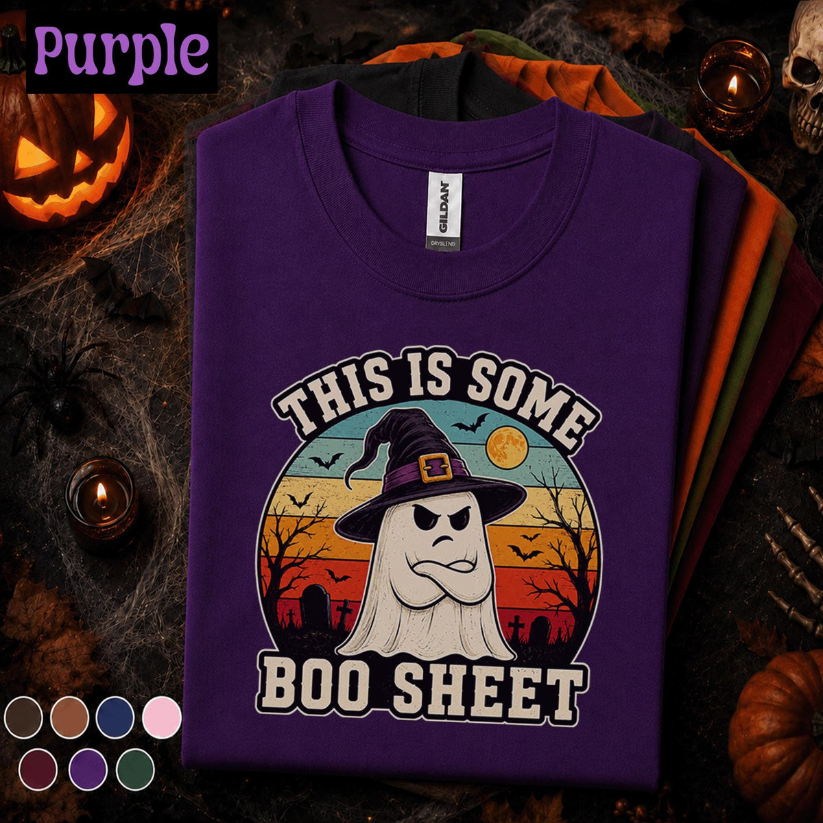 This Is Some Boo Sheet Halloween Shirt, Funny Ghost Witch Tee, Retro Spooky Season T Shirt, Sarcastic Halloween Tee, Ghost Gift