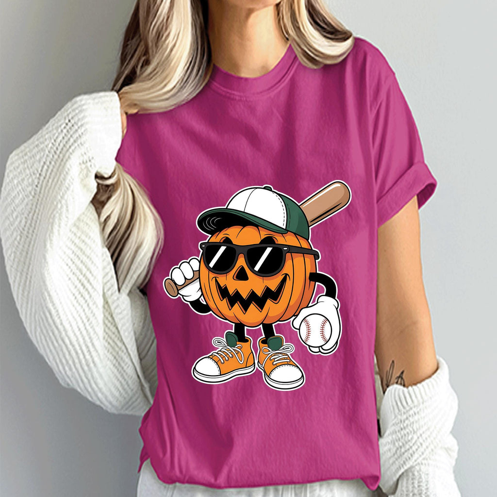 Pumpkin Baseball Halloween Shirt, Funny Jack O Lantern Sports Fan Tee, Spooky Baseball Sweatshirt, Haunted Pumpkin Shirt, Halloween Baseball