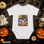 Astronaut Halloween Baby Bodysuit, Space Ghost Pumpkin Infant Onesie, Cute Spooky Galaxy Baby Outfit, First Halloween Gift for Baby