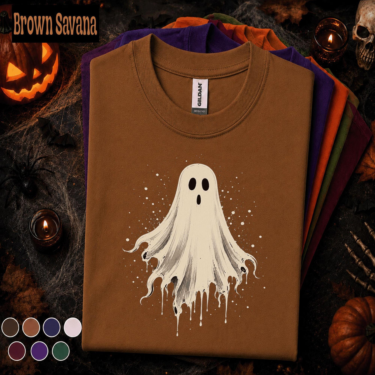 Halloween Ghost Shirt, Spooky Season T Shirt, Cute Ghost Tee, Vintage Halloween Tee, Fall Pumpkin Party Shirt, Unisex Gift Tee