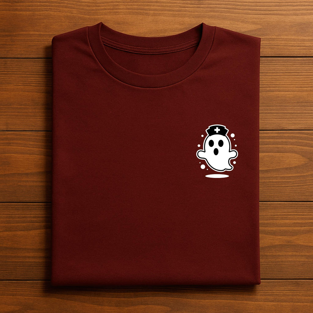 Cute Ghost Nurse Shirt, Minimal Halloween Medical Tee