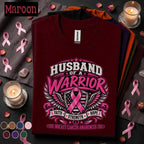 Husband of a Warrior Breast Cancer Awareness Shirt, Pink Ribbon Support Tee, Faith Strength Hope Shirt, Breast Cancer Fighter Husband Gift