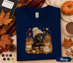Cute Dachshund Fall Shirt, Cozy Autumn Wiener Dog Pumpkin Tee, Doxie Lover Sweatshirt, Thanksgiving Puppy, Dog Mom Gift, Fall Coffee Shirt