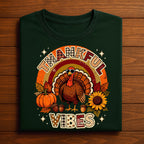 Fall Girls Turkey Thanksgiving for Women Thankful Vibes Shirt, Gift Thanksgiving Sweatshirt, Thanksgiving Hoodie, Thankful Shirt