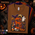 5th Birthday Halloween Shirt, Spooky Number 5 Tee, October Birthday Party Shirt, Ghost Pumpkin Witch Kids Halloween Gift for Girls Boys