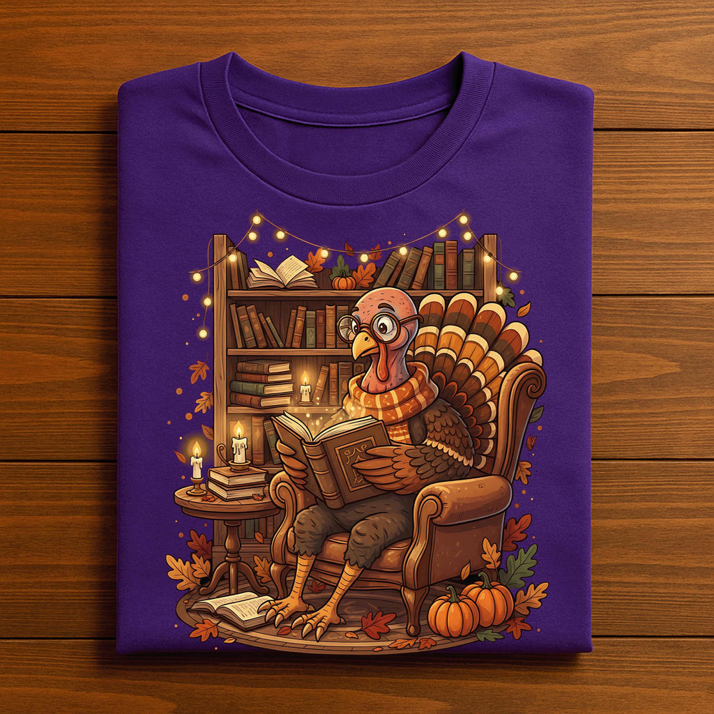 Turkey Reading Books Fall Librarian Thanksgiving Teacher Shirt, Books Turkey Teacher Thanksgiving Librarian Tee, Gift Teacher Sweatshirt