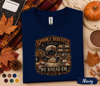 Spooky Biscuits Bakery Shirt, Halloween Black Cat Baker Tee, Cute Ghost Cookie T-Shirt, Witchy Baking Gift, Spooky Season Fall Shirt